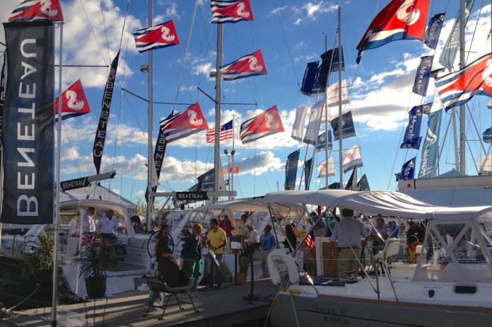 THE NEWPORT INTERNATIONAL BOAT SHOW debuted the year's newest boats and boat products, and exhibitors at the event reported strong sales, the boat show owners Newport Exhibition Group said Tuesday.