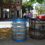 Seeking trash cans, city turns to crowd funding A TREASURE: Trash and recycling cans built at the Steel Yard in Providence in use on Hope Street in Bristol. / PBN PHOTO/BRIAN MCDONALD