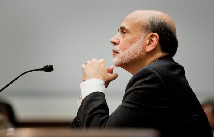 FOLLOWING THE COLLAPSE OF Lehman Brothers Holdings Inc. in 2008, Federal Reserve Chairman Ben S. Bernanke moved to drop interest rates toward zero to help repair confidence in the U.S. financial system. According Bank of America Corp., the U.S. now boasts the strongest financial system in the industrialized world. / BLOOMBERG FILE PHOTO/JOSHUA ROBERTS