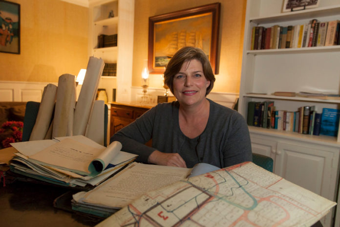 GIVING HOPE: Jennifer Bristol, executive director of Mount Hope Farm, hopes to preserve digital copies of artifacts related to the farm, which traces its roots to Colonial America. / PBN PHOTO/DAVID LEVESQUE