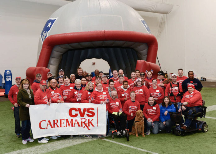 VETERANS AND New England Patriots alumni attended the CVS Caremark/New England Patriots Veterans Skills Camp recently, an extension of CVS Caremark’s commitment to individuals with disabilities and veterans.