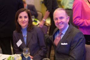 Jane Bruno with Business Leadership Award Recipient Dr. Timothy Babineau, CEO, Lifespan / Rupert Whiteley