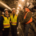 $1B city sewer project reaches halfway point WHAT LIES BENEATH: Gov. Lincoln D. Chafee, center, surveys a tunnel that captures sewage overflow, with Narragansett Bay Commission Executive Director Ray Marshall, left, and Scott Early lead inspector at Gilbane-Jacobs. / COURTESY PETER GOLDBERG