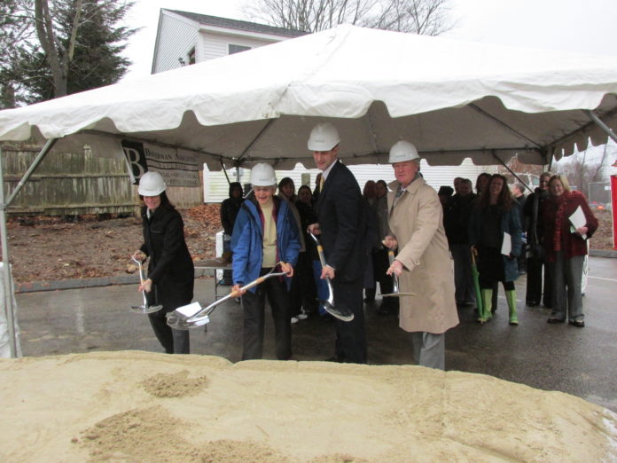 A groundbreaking ceremony attended by Gov. Lincoln D. Chafee and others was held last week in South Kingstown, as Thundermist Health Center made a preliminary start on the ambitious construction project to create its new Wakefield facility in 2014.