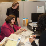 Social media workplace danger zone MEDIA SAVVY: Hope Global Human Resources Vice President Dorothy Mattiello, human resources assistant Jen Vierra and Human Resources Manager Connie Vitorino. The company doesn’t use social media during the hiring process. / PBN PHOTO/TRACY JENKINS
