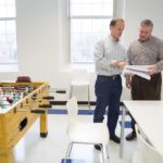 Tech firms join eclectic Lafayette Mill mix BRIDGE BUILDING: North Kingstown’s Lafayette Mill got a boost Dec. 9 with the addition of Bridge Technical Talent, which moved 20 employees into 4,000 square feet of space. Pictured at left is James Wright, partner at Bridge, with Michael Baker, Bakeford Properties owner, at Bridge’s new office. / PBN FILE PHOTO/RUPERT WHITELEY