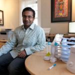 Necessity mother of this startup KAILAS NARENDRAN, founder of kiinde LLC, is now selling innovative products for mothers and babies in stores throughout North America and South Korea. “It’s always a confluence of stressors that results in innovation,” he said. / PBN PHOTO/DAVID LEVESQUE