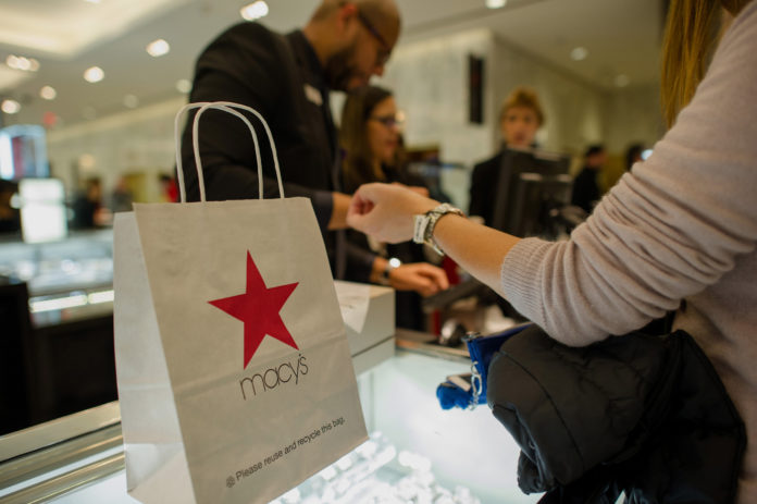 MACY'S FORECAST PROFIT GROWTH for its next fiscal year, thanks to increasing sales and staff reductions of close to 2,500 people. The Cincinnati-based company expects to close five stores, none in New England. / BLOOMBERG NEWS FILE PHOTO/RON ANTONELLI
