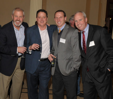 Brendan Kane, Peregrine Property Management; Anthony Monteleone, TRAC Builders; Joseph Padula, Gencorp Insurance; and Colin Kane, Peregrine Property Management / Skorsky Photography