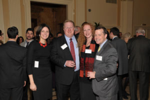 Jennifer Bramley and Ross Nelson, Cox Business with Bronwyn Dannenfelser, WaterFire Providence and Lee Beliveau, Care New England / Skorski Photography