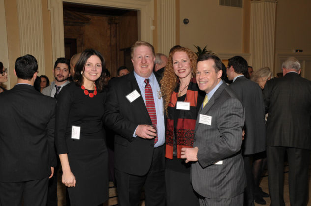 Jennifer Bramley and Ross Nelson, Cox Business with Bronwyn Dannenfelser, WaterFire Providence and Lee Beliveau, Care New England / Skorski Photography