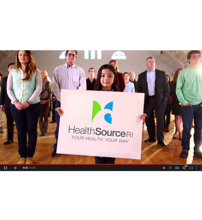 A SCREENSHOT FROM one of HealthSource RI's new 30-second advertising segments, designed to showcase the benefits of the exchange and boost enrollment in advance of the March 31 open enrollment deadline. / COURTESY HEALTHSOURCE RI