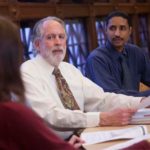 MICHAEL JENKINSON, center, former CFO of the Rhode Island Foundation, has left the nonprofit and is now with East Providence accounting firm Chaput & Feeney. / PBN FILE PHOTO/DAVID LEVESQUE