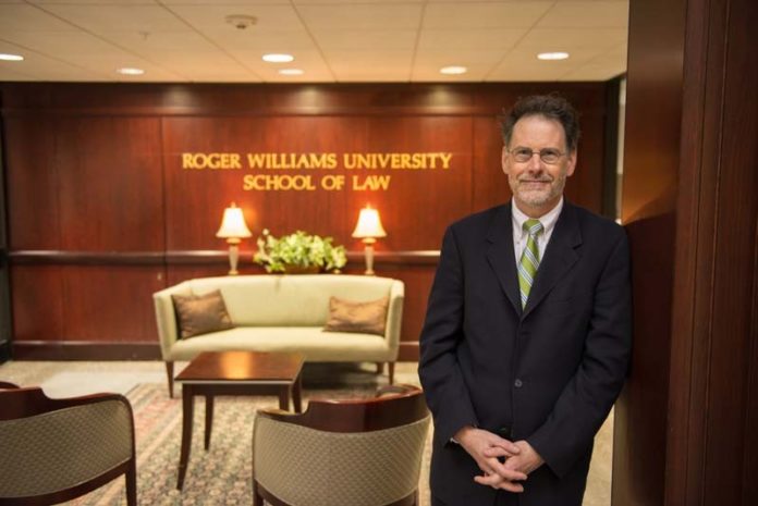 SETTING THE BAR HIGH: Michael J. Yelnosky was one of the founding faculty members of Roger Williams University School of Law 20 years ago. Now professor Yelnosky is preparing to take over as the law school’s dean July 1. / COURTESY JULIE BRIGIDI/OGGI PHOTOGRAPHY