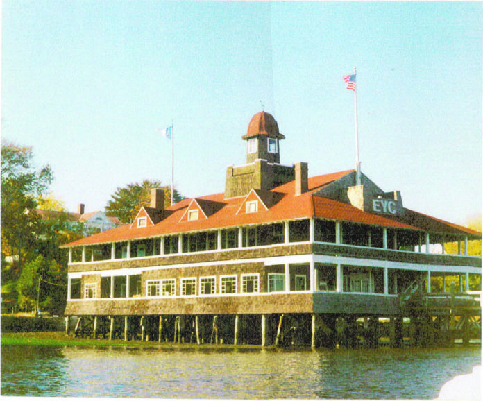 CRANSTON LANDMARK: An undated view of the 1908-built Edgewood Yacht Club clubhouse before it was destroyed by fire. The Coastal Resources Management Council has approved plans for a $3 million reconstruction. / COURTESY EDGEWOOD YACHT CLUB