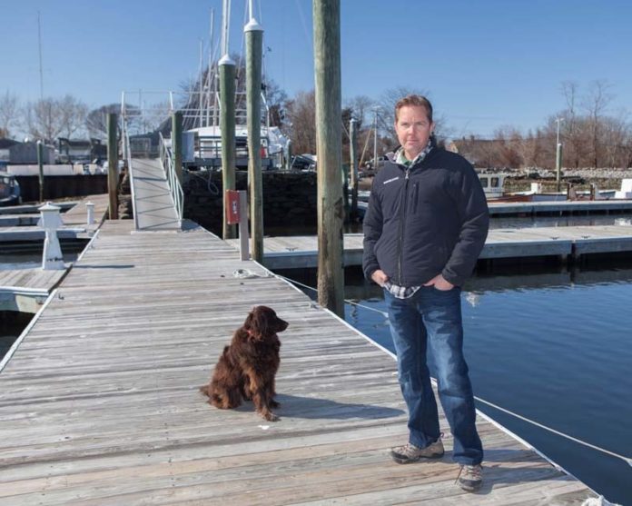 HOLD WATER: Andy Tyska, owner of Bristol Marine, has faced regulatory and infrastructure troubles in expanding his business. “We are the gateway to the marine trades in Bristol,” he said. / PBN PHOTO/TRACY JENKINS