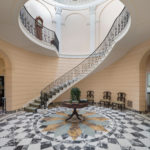 Newport tour to benefit<br>
St. Michael’s school THE STAIRWAY and rotunda at Bellevue House, the former residence of Jane Pickens and Walter Hoving, will be on display in the 2014 Neighborhoods of Newport House Tour on April 27.