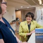 Hospice grows in care, competition in Ocean State GOOD CARE: Home & Hospice Care of Rhode Island CEO Diana Franchitto, right, speaks with nurses at the facility’s second-floor nurses station. The organization is the second-oldest of its kind in the U.S. / PBN PHOTO/MICHAEL SALERNO