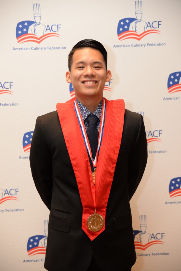 GEOFFREY LANEZ is heading to Kansas City to compete for the title of student chef of the year, thanks to his win at the American Culinary Federation's Northeast Regional Conference. / COURTESY JOHNSON & WALES UNIVERSITY