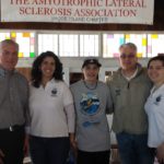 MAYOR SCOTT AVEDESIAN, left, stands at the award ceremony on April 19 with Scott Carlson Memorial Road Race 5K Chairwoman Judy Pratt, her husband and event committee member Jon Pratt, and their children, Alex and Samia. The event helped the Rhode Island chapter of the ALS Association pass the half-million dollar mark for fundraising. / COURTESY NANCY FEROLDI