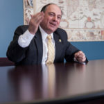 The hunt for wasteful spending NEW TO THE PARTY: Previously best known as the Moderate Party founder, Ken Block is running for Rhode Island governor as a Republican in 2014. His economic plan focuses on several taxes he says are stifling business growth. / PBN PHOTO/MICHAEL SALERNO
