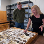 FRIEND INDEED: Deborah Cox founded the nonprofit PAL &ndash; short for Public Archaeology Laboratory &ndash; in 1982 with four others. Currently its president, Cox is pictured above with Stephen Olausen, executive director at PAL. / PBN PHOTO/MICHAEL SALERNO