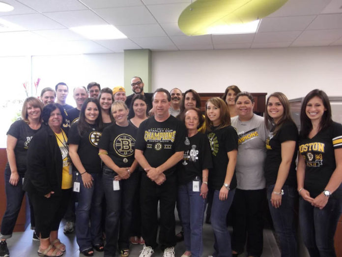TEAM SPIRIT: Greenwood Credit Union employees got into the essence of the occasion during Bruins Spirit Day. / COURTESY GREENWOOD CREDIT UNION