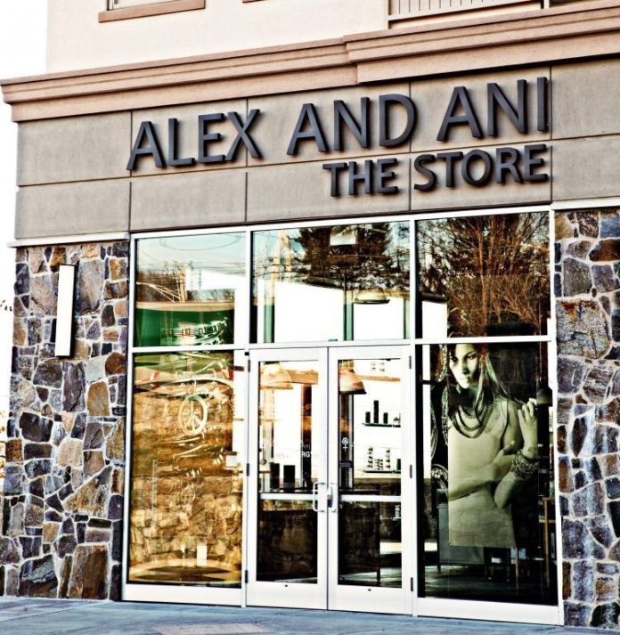 ALEX AND ANI announced Monday it will replace Chief Financial Officer David Rozen and add six new senior executives, part of a plan to add 250 employees nationwide. Most of those positions, 180 of them, will be at retail stores such as the one pictured above in Cranston. / COURTESY ALEX AND ANI LLC