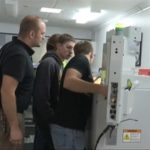 WELL-TRAVELED: High school students from Bonduel High School in Bonduel, Wis., work in an advanced-manufacturing mobile lab based at the Northeast Wisconsin Technical College in Green Bay. / COURTESY GERALD J. BRONKHORST
