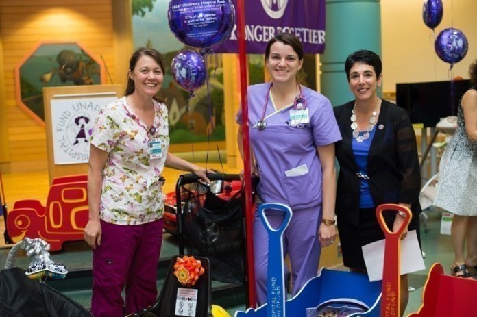 FROM LEFT: Malana Beese, Jennifer Mello and Helene Macedo, president of Local 5098 United Nurses and Allied Professionals, mark 20 years of helping kids through the UNAP Children’s Hospital Fund.