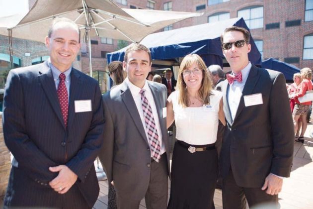 (l-r) Scott Boyd, Amica, Jeff Lemos, Navigant Credit Union, with Kim Hadsell and David Glade of USI Insurance
/ Rupert Whiteley