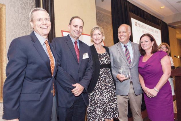 Robert DiMuccio, Scott Boyd, Jill Andy, and Jean Tapley join Roger Bergenheim to accept Amica ’s 1st place award among large employers
/ Rupert Whiteley