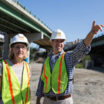 Steere: Building bridges to business success FINDING A FASTER WAY: When Patricia Steere founded her company, she found a niche in replacing bridges more quickly than it had been done traditionally. Here she confers with Chief Engineer Martin Pierce on the site of the Providence Viaduct replacement. / PBN PHOTO/RUPERT WHITELEY
