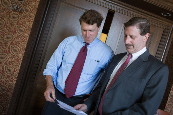 STRONG FOUNDATION: Rhode Island Foundation Chief Financial Officer and Vice President of Finance John Barnett, left, and President and CEO Neil Steinberg. / COURTESY RHODE ISLAND FOUNDATION