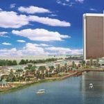 WYNN RESORTS has won the license to build a casino in Everett, Mass., on a 3-1 vote by the Massachusetts Gaming Commission, beating out the Mohegan Tribal Gaming Authority. A rendering of the suburban Boston project shows its waterfront location. / COURTESY WBZ-TV CBS 4