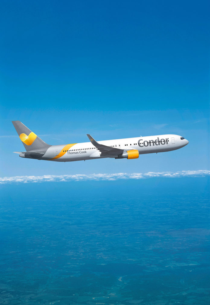 T.F. GREEN AIRPORT's passenger traffic continued to decline in September, according to information released by the R.I. Airport Corporation. But the coming of German passenger carrier Condor Airlines in June 2015 will add to traffic at Rhode Island's commercial air travel hub. / COURTESY CONDOR AIRLINES