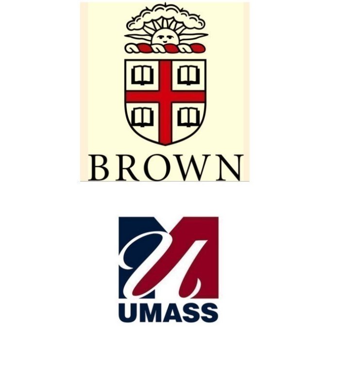 BROWN UNIVERSITY and the University of Massachusetts are among the top 200 universities in the world, according to a survey by Times Higher Education magazine.