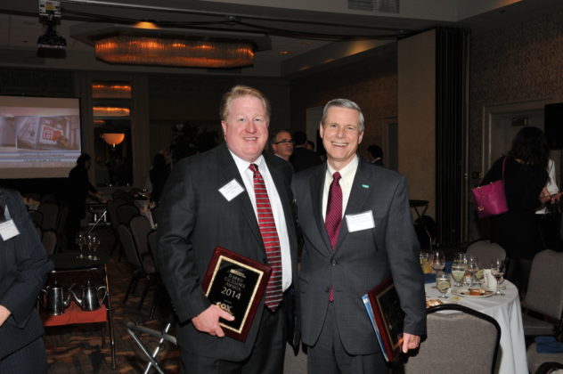Ross Nelson, Cox Business and Business Leader Honoree Robert DiMuccio, Chairman, President &amp; CEO, Amica Insurance Company  / Skorski Photography