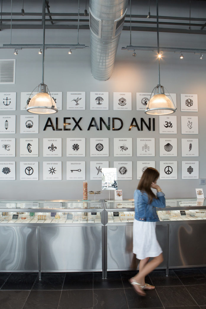 GROWING MARKET: Alex and Ani currently has more than 40 retail stores across America. / PBN PHOTO/RUPERT WHITELEY