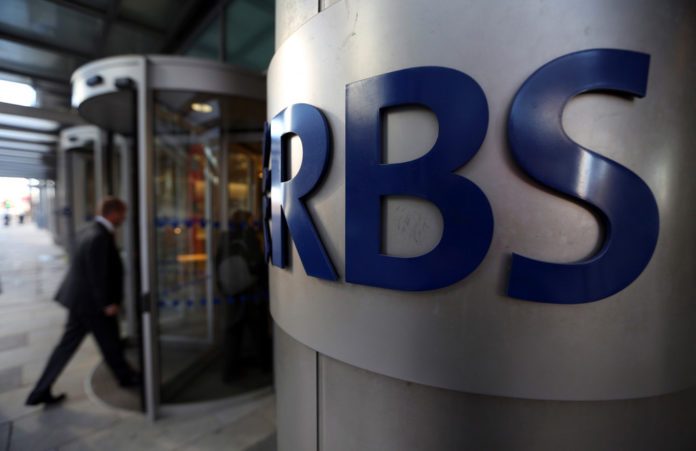 ROYAL BANK OF SCOTLAND is looking at selling its international private bank, Coutts International, to raise more cash as it continues to pay the British government back for the bailout it received during the financial crisis.  / BLOOMBERG FILE PHOTO/CHRIS RATCLIFFE