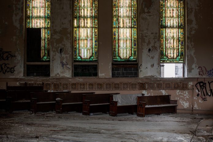 THE BROAD STREET Synagogue was one of three historic houses of worship listed on the Providence Preservation Society's 2015 endangered properties list. / COURTESY PROVIDENCE PRESERVATION SOCIETY/JESSE BURKE