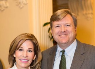 2015 Book of Lists Party Photos PBN's Nancy Adeszko with Ted Larson, USI Insurance / Rupert Whiteley