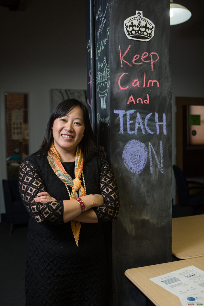 CLASS ACTS: Heather Tow-Yick, Teach for America Rhode Island executive director, said that there needs to be a “call to action across the country for more people to go into the field of teaching.” / PBN PHOTO/RUPERT WHITELEY