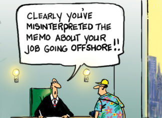 Editorial Cartoon: Offshore jobs dewar cartoon jan 23 2015 col.jpg