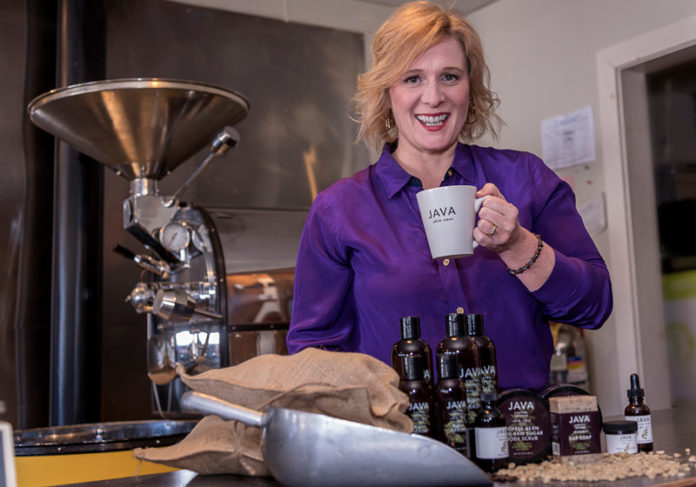 JOLT OF ENERGY: Stephanie Additon, CEO of Java Skincare, founded the company in 2013. Its products are now sold in 45 spas and boutiques in five states, as well as through its website. / PBN PHOTO/ MICHAEL SALERNO