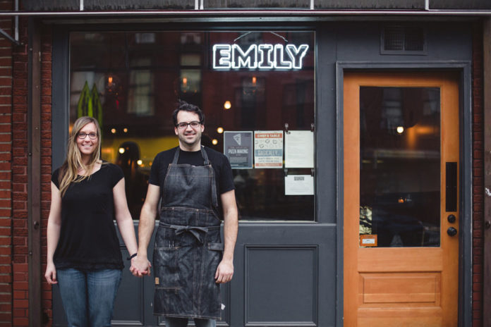 DEEP DISH: Emily and Matt Hyland, co-owners of Pizza Loves Emily in Brooklyn, ?N.Y., fell in love with each other and Al Forno pasta while attending RWU. / COURTESY ?JILL FUTTER