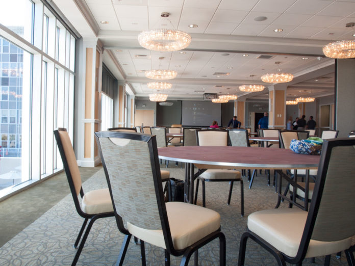 THE ANCHOR: The Rhode Island Room includes new chandeliers, furnishings and a glass 