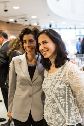 Governor Gina Raimondo with Maria Kasparian, Edesia / Rupert Whiteley