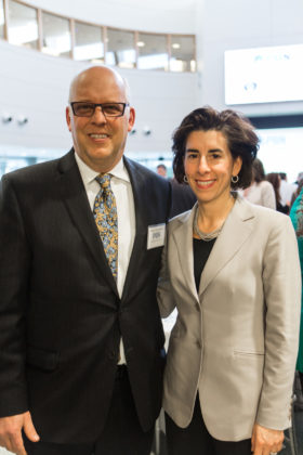 PBN&rsquo;s Roger Bergenheim with Governor Raimondo / Rupert Whiteley