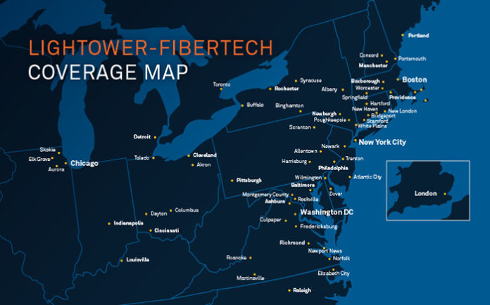 LIGHTOWER provides custom, high-capacity network services and Fibertech provides fiber-optic based network services throughout 30 mid-size cities in the eastern and central regions of the country.
